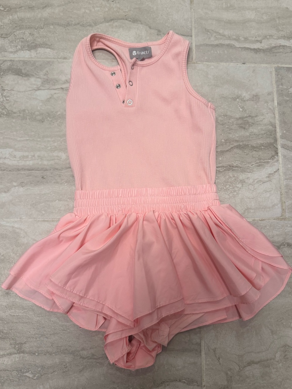Tractr pink romper